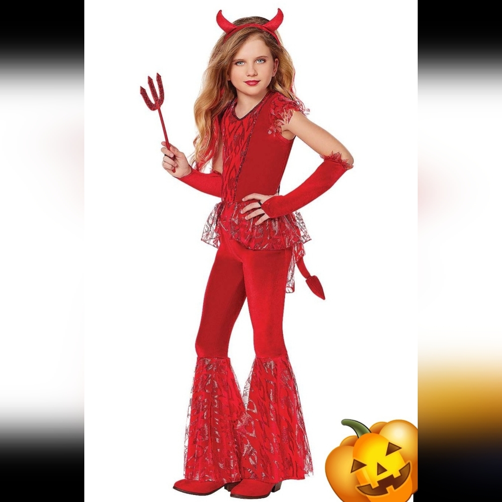 Girls devil jumpsuit Halloween costume